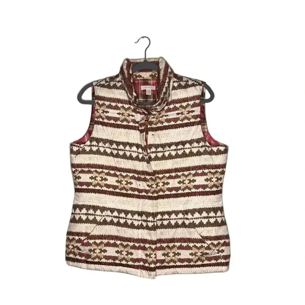 Charter‎ Club Puffer Vest Multi Color Size M